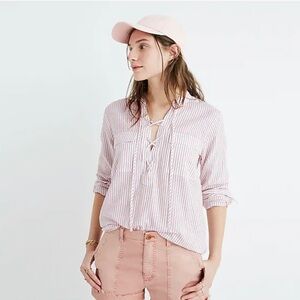 Madewell Terrace Lace-Up Top